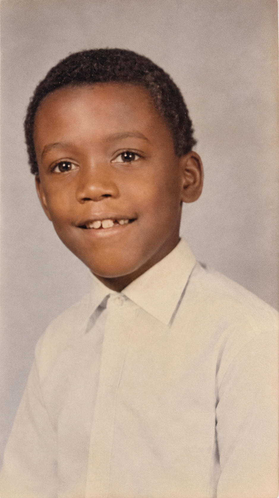 Young Shatiek in a restored childhood portrait